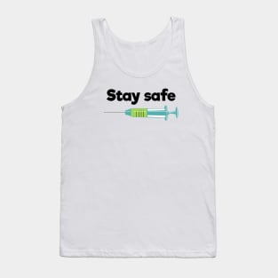 Stay safe, referring to Corona Virus Tank Top